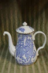 Royal Worcester Blue & White Coffee Pot #