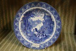 Antique Blue and White Cauldon Plate C1910 #