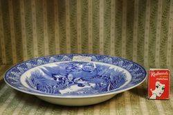 Antique Blue and White Cauldon Plate C1910 