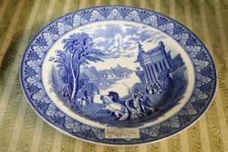 Antique Blue and White Cauldon Plate C1910 