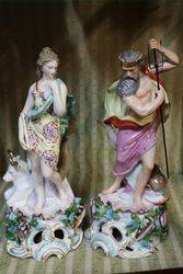 Pair Of Paris Samson Figs Of Neptune + Europa C 1900 