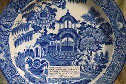 Rare Swansea Cambrian Pottery Blue and White Plate  