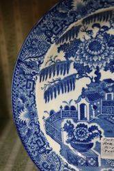 Rare Swansea Cambrian Pottery Blue and White Plate  