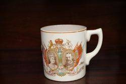 Vintage King George V & Queen Mary Silver Jubilee Mug