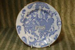 Royal Worcester Blue & White Saucer  #