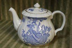 Royal Worcester  Blue & White Teapot #