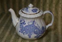 Royal Worcester Blue & White Teapot  # 