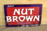 Antique Nut Brown Tobacco Enamel Sign.