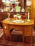 Antique English Satinwood And Mahogany Sideboard  