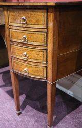 Antique English Satinwood And Mahogany Sideboard  