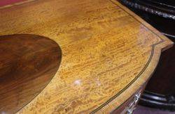 Antique English Satinwood And Mahogany Sideboard  