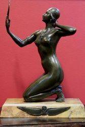 A Genuine Art Deco Bronze by H Fugere