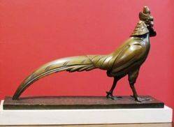 A Genuine Art Deco Bronze Pheasant