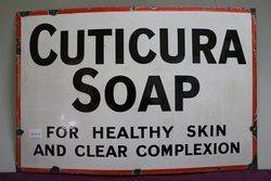 A Cuticura Soap Rectangular Enamel Advertising Sign 