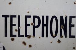 A National Telephone Service and39Public Telephoneand39 Enamel Sign 