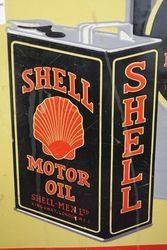 A Rare and Early Shell Lubricating Oils Pictorial Enamel Sign