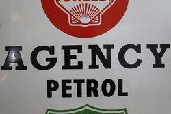 A Shell BP Agency Petrol Enamel Advertising Sign