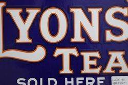 Lyonsand39 Tea Sold Here rectangular Double Sided  Enamel Sign