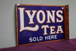 Lyonsand39 Tea Sold Here rectangular Double Sided  Enamel Sign