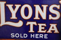 Lyonsand39 Tea Sold Here rectangular Double Sided  Enamel Sign
