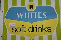 Whites Soft Drinks Enamel Milk Bar Advertising Sign 