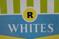 Whites Soft Drinks Enamel Milk Bar Advertising Sign 