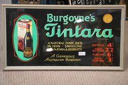  Framed  Australian Burgoyne's Tintara Burgundy Sign#