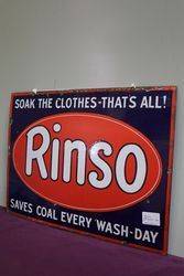 A Genuine Rinso Enamel Advertising Sign 