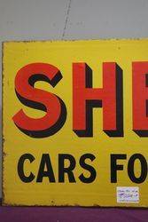 Shell Cars For Hire Enamel Double Sided Advertising Sign  