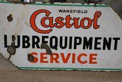 Rarer Wakefield Castrol Lubrequipment Double Sided Sign