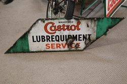 Rarer Wakefield Castrol Lubrequipment Double Sided Sign