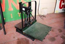 Small Victorian Roberval Wrought Iron Platform Scales.#
