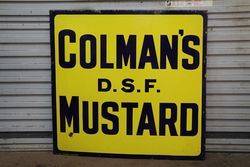 Colmanand39s DSF Mustard Enamel Advertising Sign  