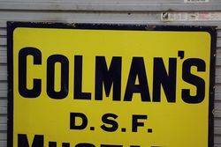 Colmanand39s DSF Mustard Enamel Advertising Sign  