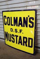 Colmanand39s DSF Mustard Enamel Advertising Sign  