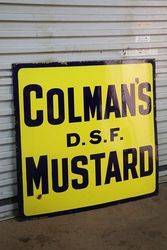 Colmanand39s DSF Mustard Enamel Advertising Sign  