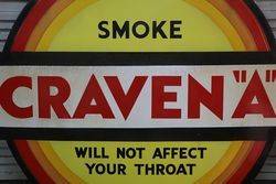 CravenA Cigarettes Enamel Advertising Sign  