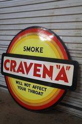 CravenA Cigarettes Enamel Advertising Sign  