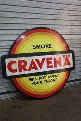 CravenA Cigarettes Enamel Advertising Sign  