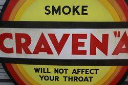 CravenA Cigarettes Enamel Advertising Sign  