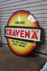 CravenA Cigarettes Enamel Advertising Sign  