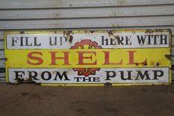 Shell Enamel Advertising Sign 