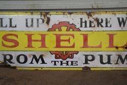 Shell Enamel Advertising Sign 