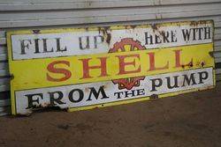 Shell Enamel Advertising Sign 