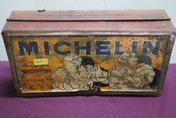 Michelin Tyre Repair Kit Wall Hanging Metal Box. #