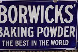 Borwicks Baking Powder Enamel Advertising Sign 