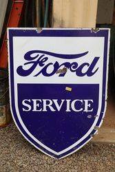 Ford Double Sided Enamel Advertising Sign 