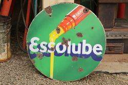 Round Esolube Double Sided Enamel Advertising Sign 