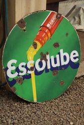 Round Esolube Double Sided Enamel Advertising Sign 