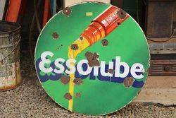 Round Esolube Double Sided Enamel Advertising Sign 